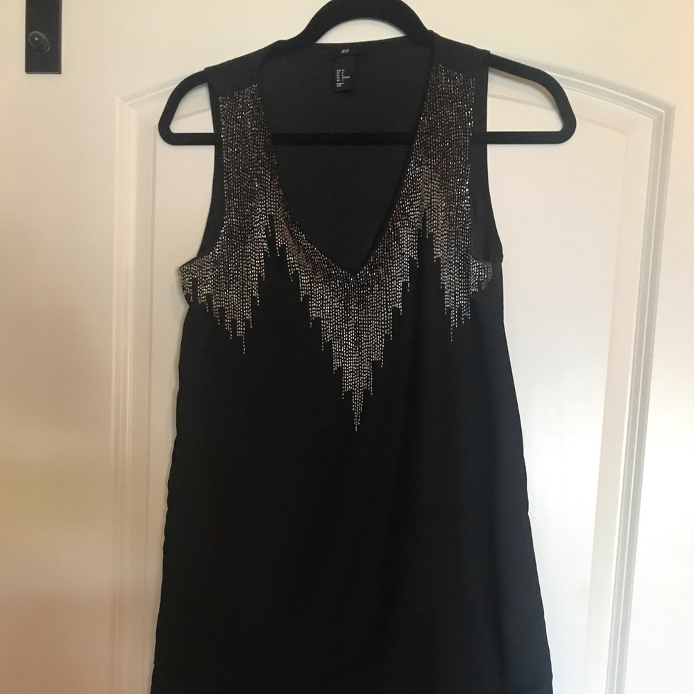 Black dress with sequin detail